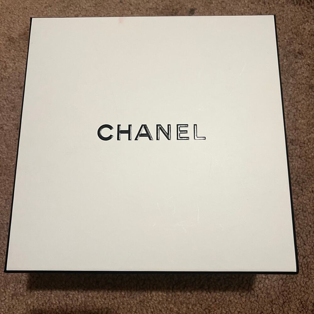 Chanel White Empty Cologne Box and Bag